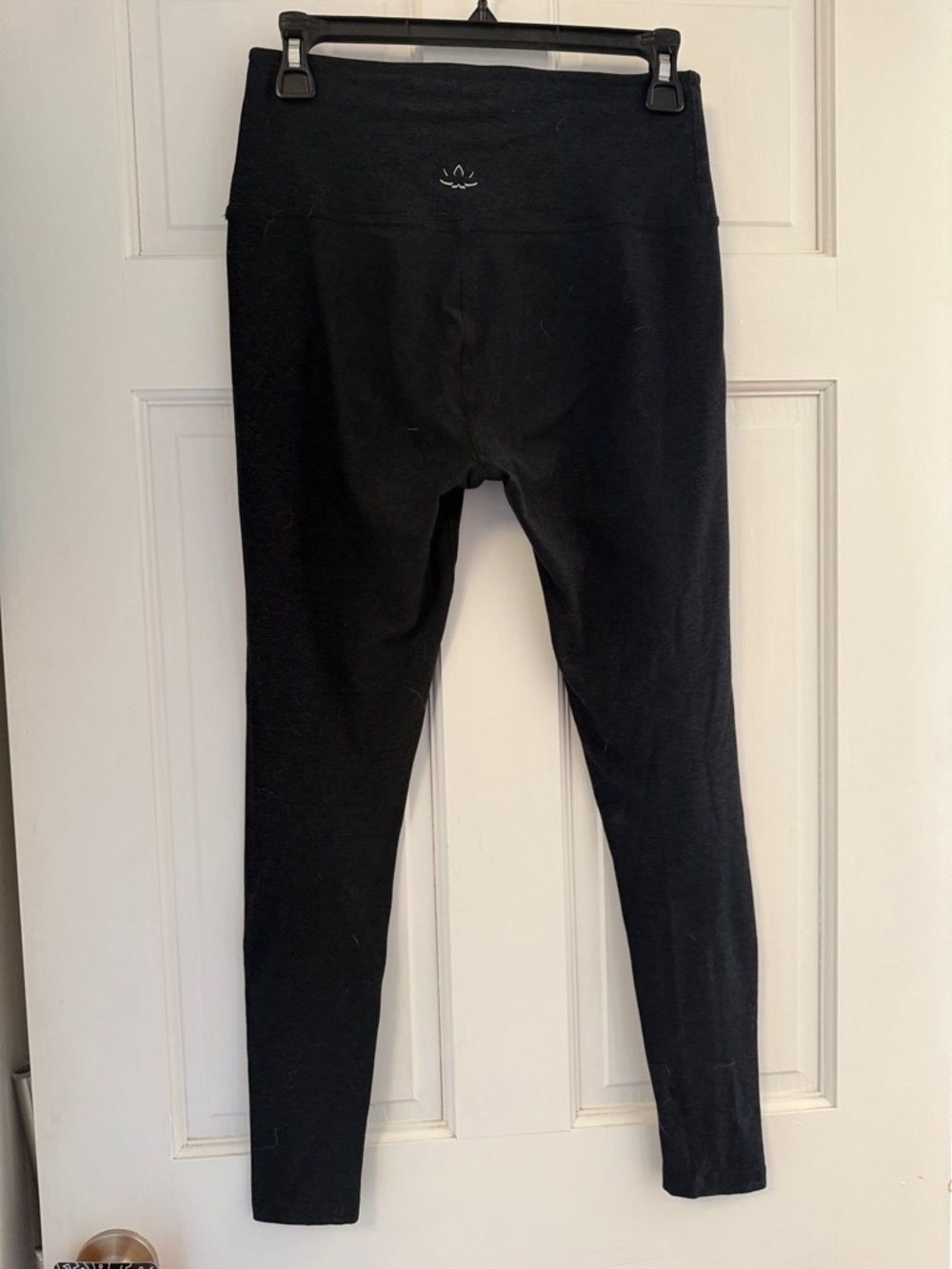 Beyond Yoga Black High-Rise Leggings with Subtle Logo